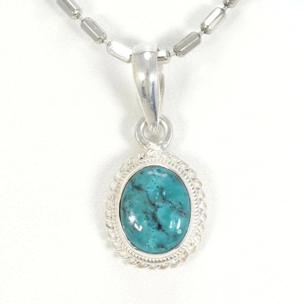 シルバー ネックレス ターコイズ 総重量約8.3g 約61cm ジュエリー 中古