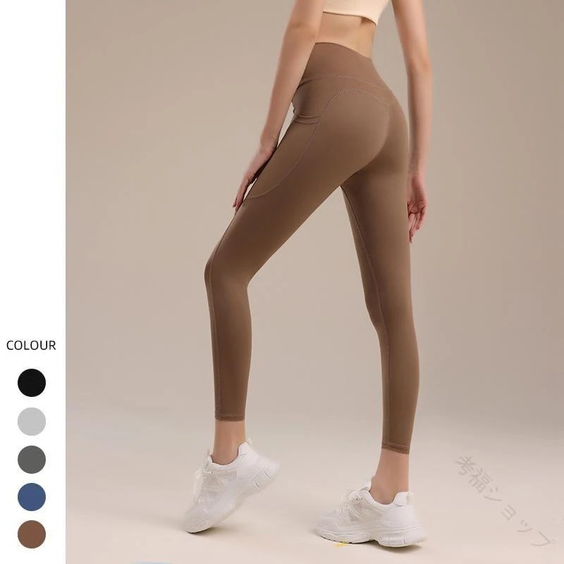 レギンス レディース ヨガ ランニング フィットネス ジム ハイウエスト お腹引き締め ヒップアップ ポケット付き