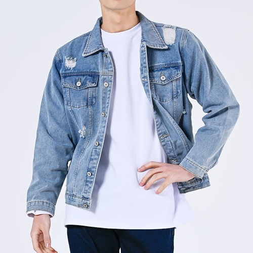 ジャケット メンズ服 韓国ファッション 春服 秋服 ヴィンテージスタイル ジーンズ デニムジャケット ジージャンカジュアルアウターウエア jeans jacket for men