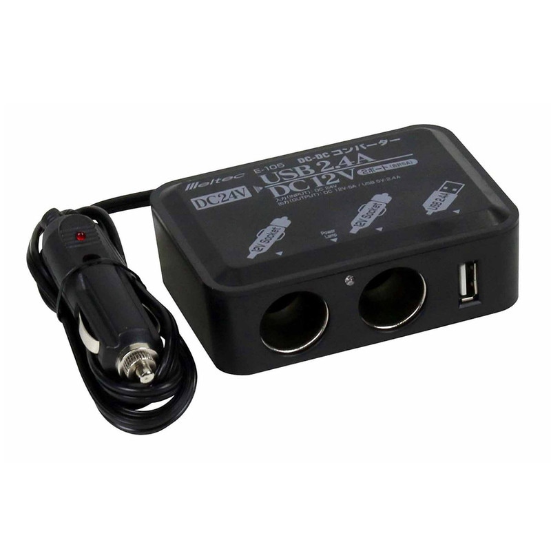 メルテック DC-DCコンバーター 5A E-105 【 バッテリー関連機能用品 】