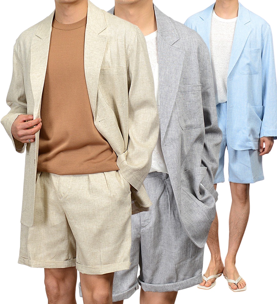 KPOPファッション お得なキャンペーンを実施中 【96%OFF!】 ヘリンボーンリネンジャケット3色 メンズ ブレイザー韓国スーツ 男性用