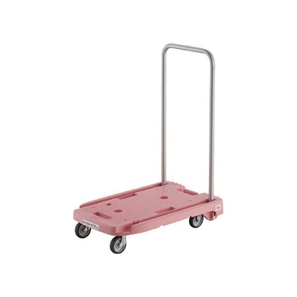 小型樹脂台車 こまわり君 省音G車輪 600mmx390mm ピンク 1台 完成品