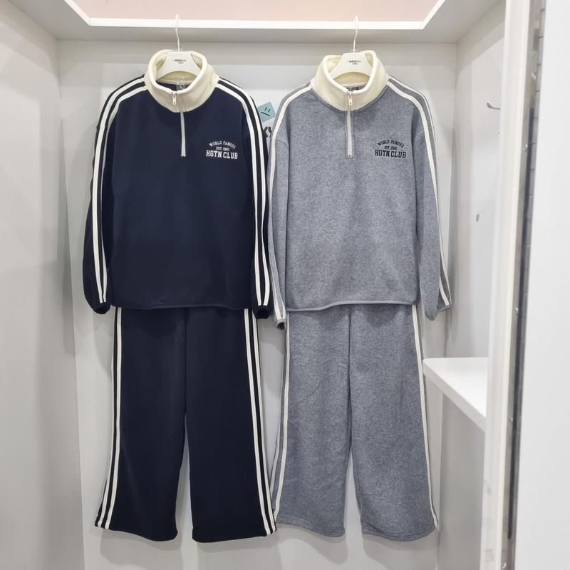 ポーラーフリースハーフジップTシャツ セミワイドフィットパンツセット14540-031-818-09