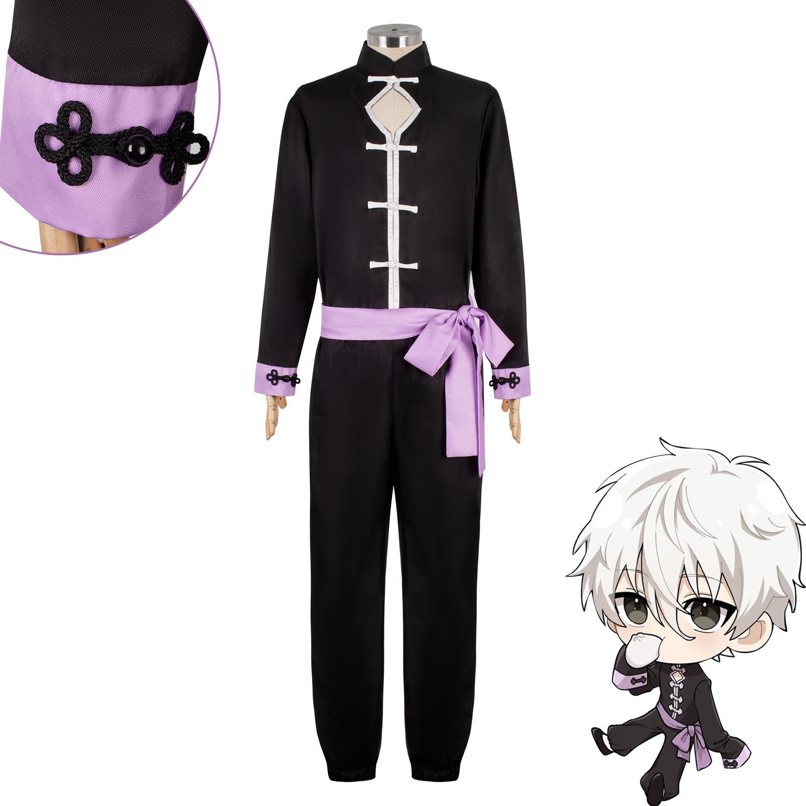 コスプレ 仮装青刑務所cos青刑務所中国工夫2中国誠士郎黒工夫服コスプレアニメ イベント用品