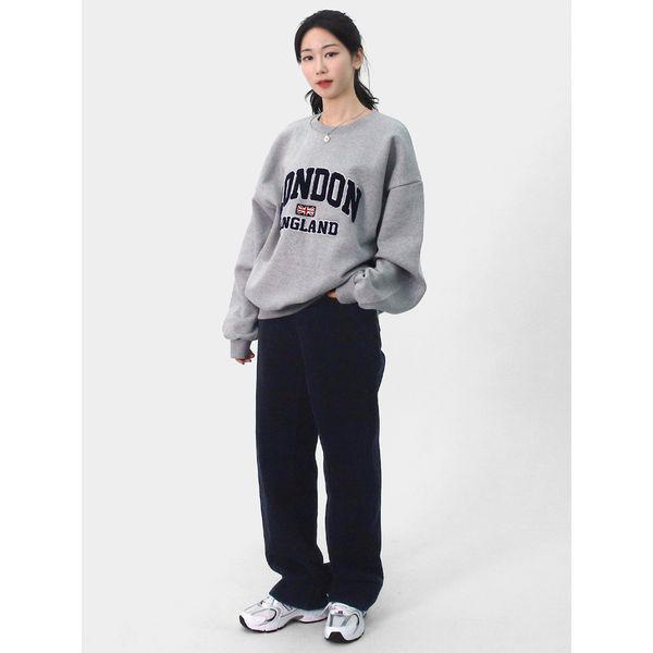 女性の冬のヴィンテージコーデュロイルーズフィットワイドロングパンツLPP046_P413285660