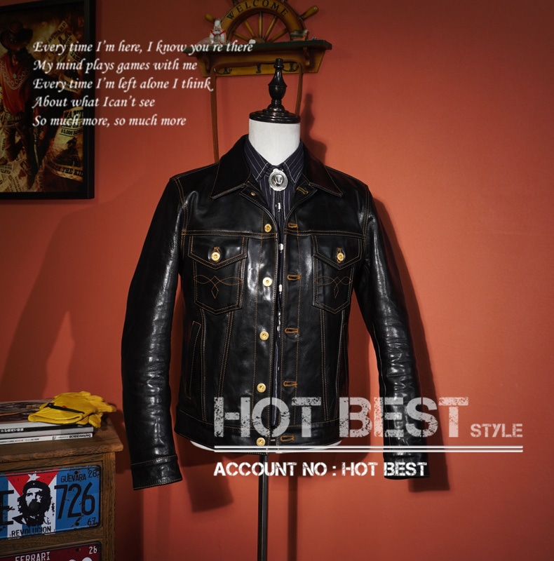 1.3mm ホースハイド メンズ Gジャン 革ジャン ライダース レザージャケット 507 2nd Type オイルレザー 馬革