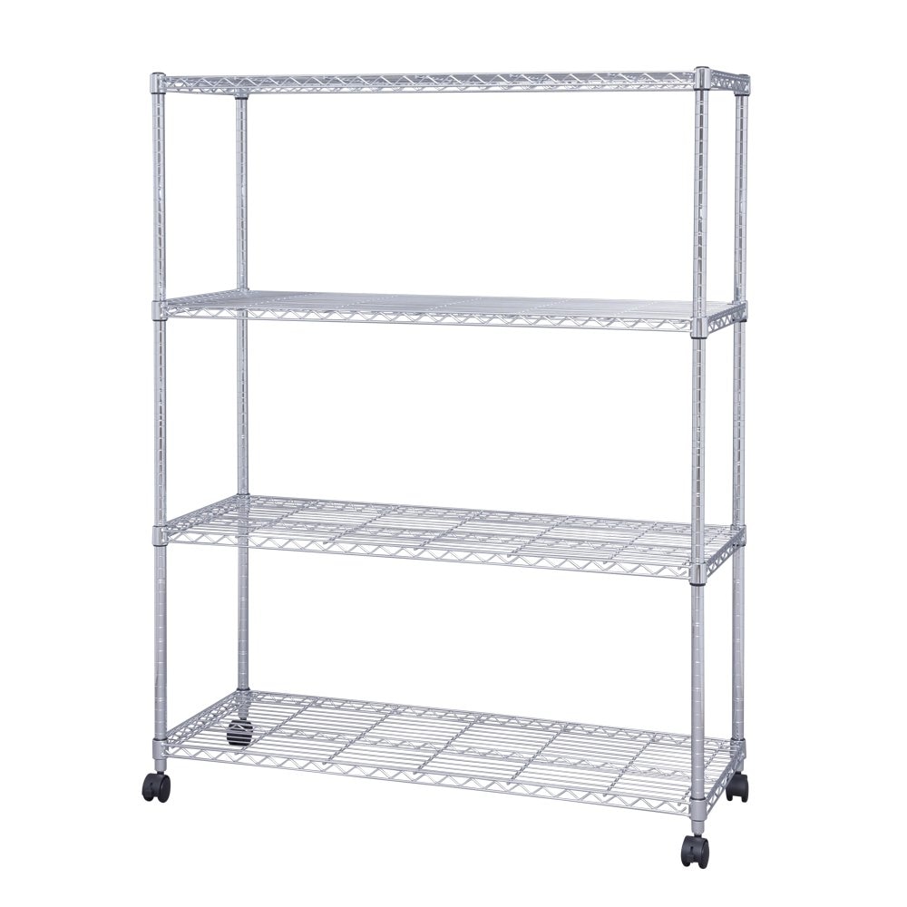 即日発送 アイリスオーヤマ メタルラック 本体 スチールラック 幅120 4段 業務用 ステンレス 棚 収納 4段 キャスター付き 防サビ加工 幅120×奥行46×高さ156cm ポール径25mm サ