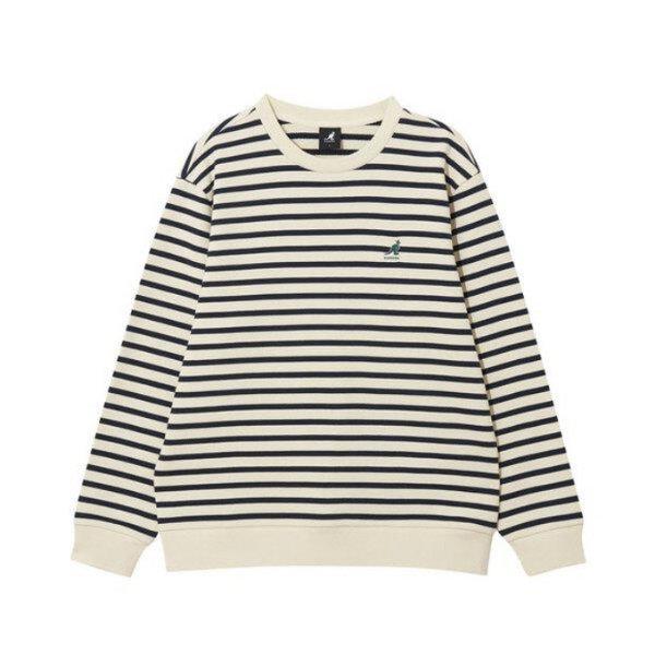 M 長袖Tシャツ CQK KRFC-RT17840OW クラシックロゴストライプ スウェットシャツ 1784 オフホワイト