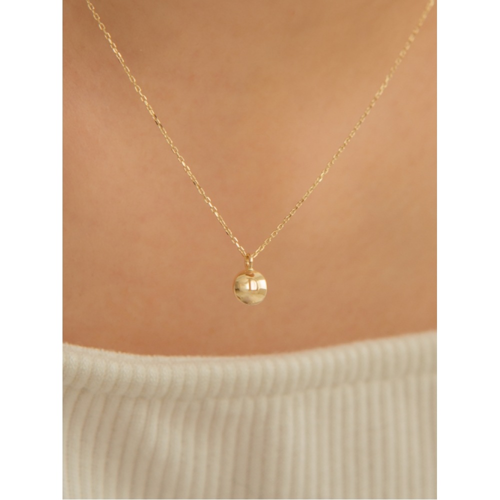 LUNNE 14k パーソナルコインイニシャルネックレス (14k ゴールド) #LFN12