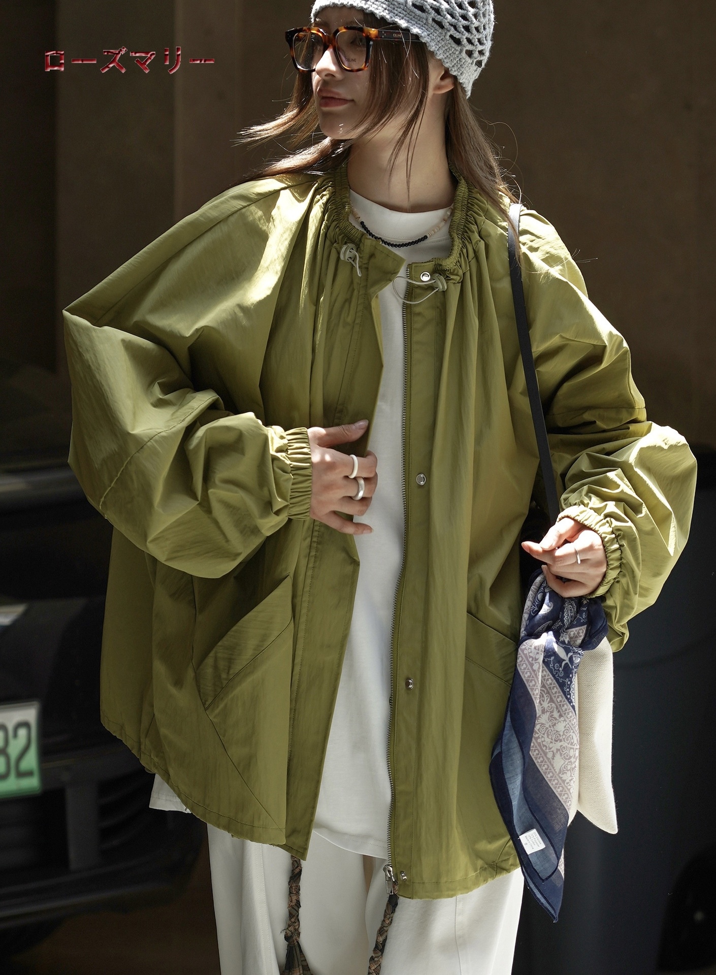 秋の新作 カジュアル シンプル スウェットジップジャケットゆったりシルエットの風防カジュアルコートヴィンテージ調 2508097