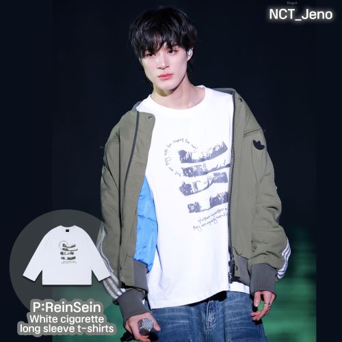 NCT, SHINEE 着用 화이트 cigarette 롱 슬리브티 9,204円