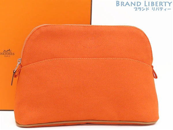 新品同様エルメスボリードポーチMMコスメティックケース小物入れ化粧入れバッグインバッグオランジュフーオレンジH103774M02 32,468円