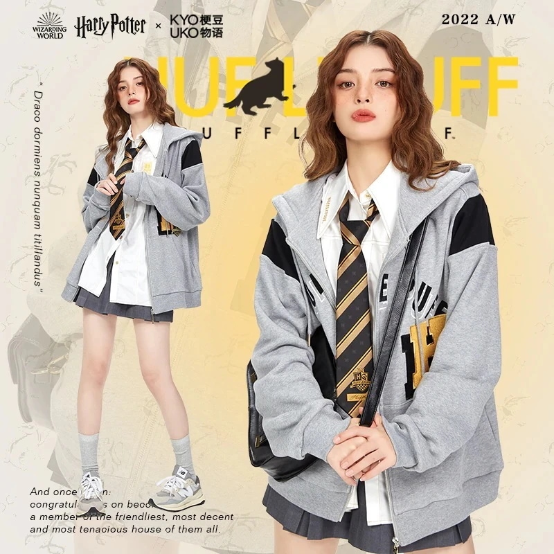 即時出荷（BIG-SALE限定）ハリーポッター共同ブランド韓国風カレッジ風カップルセーターゆったり初秋