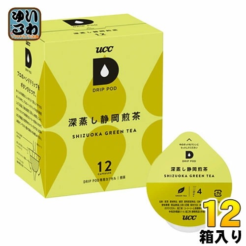 UCC DRIP POD（ドリップポッド） 深蒸し静岡煎茶 3g×12杯分 12箱 (6箱入×2 まとめ買い)