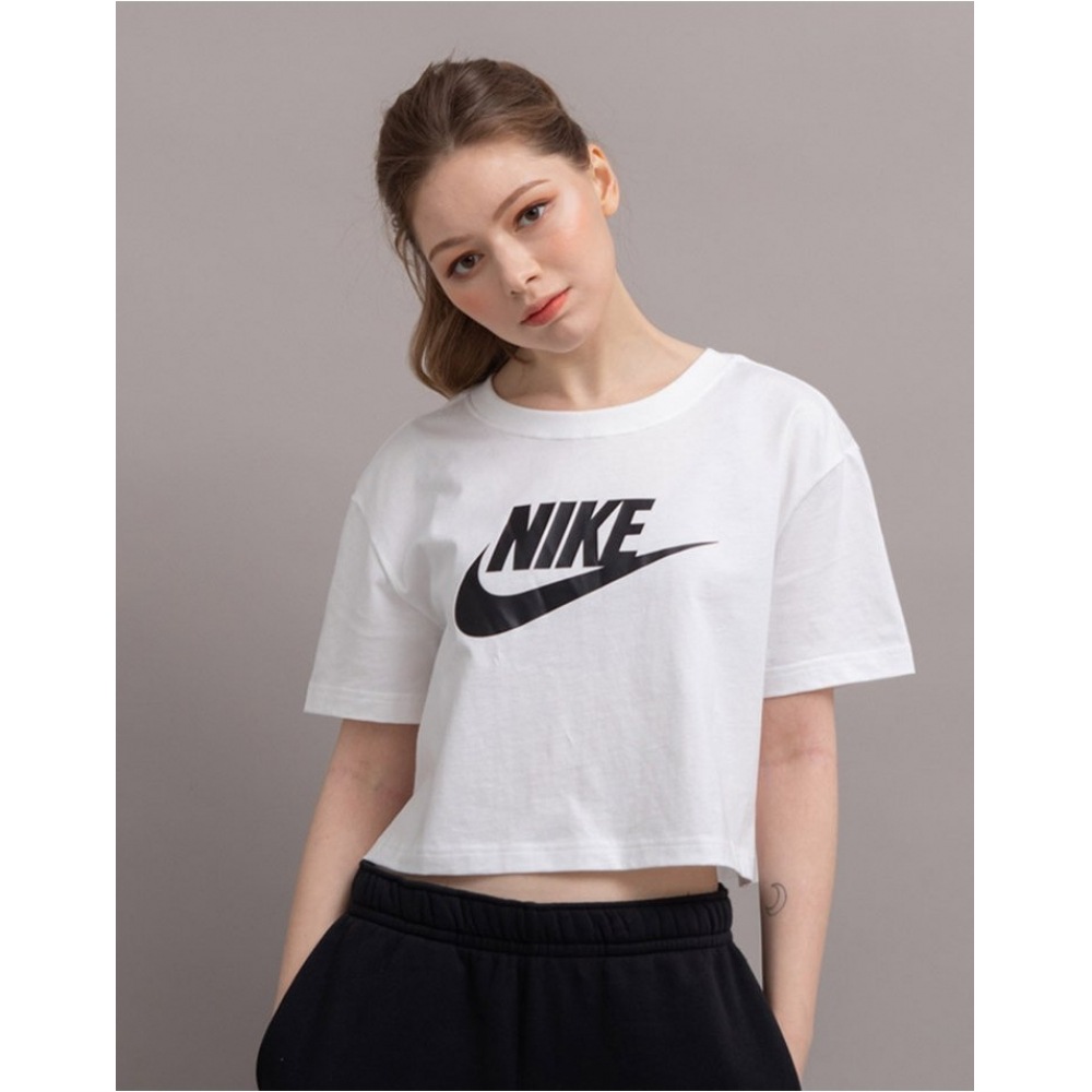 ナイキレディースエッセンシャルクロップドショートスリーブ T シャツ NI-CT1 ホワイト