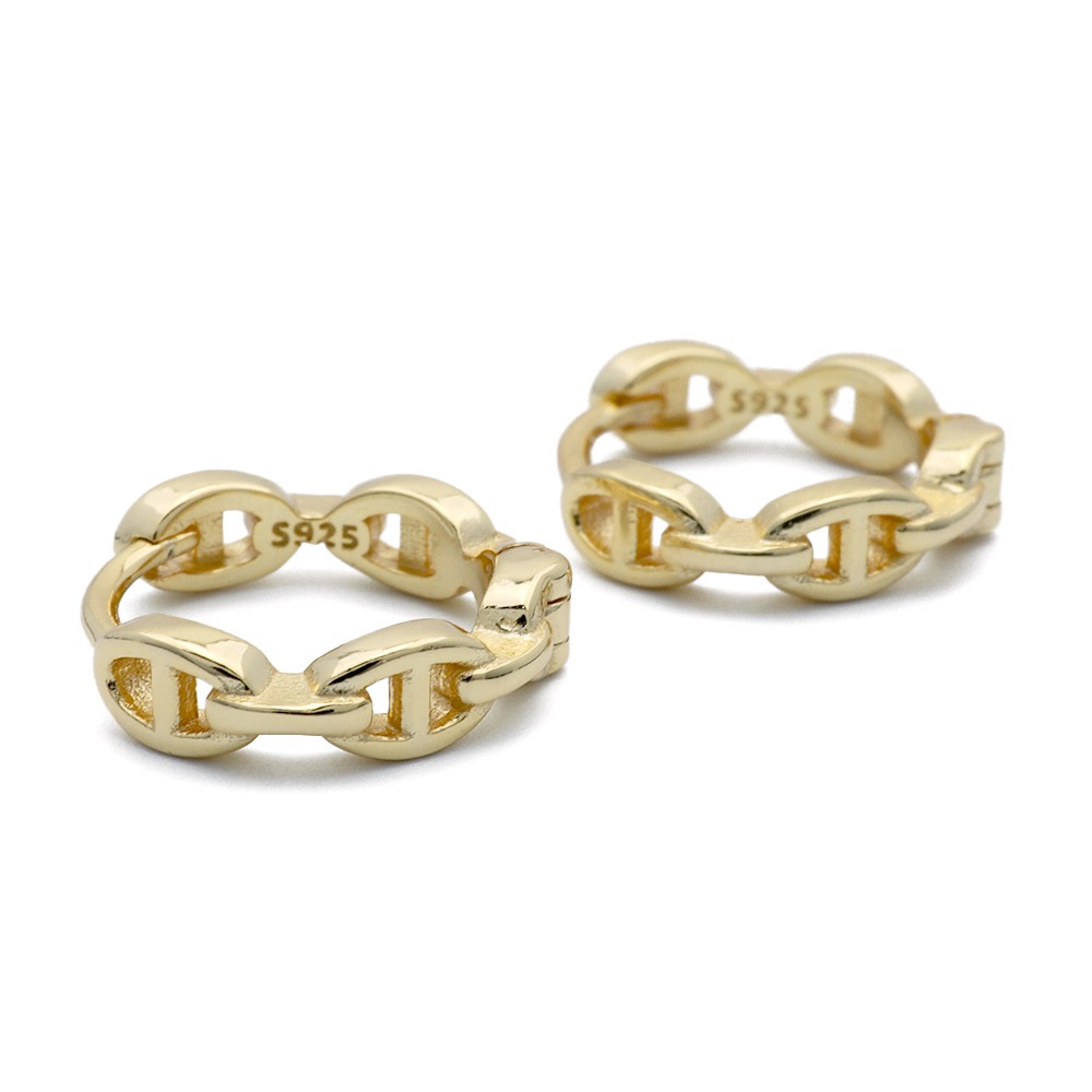 925 フープピアス H 透かし [ce153]