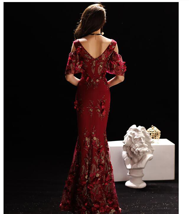 マーメイドドレス ロングドレス マキシワンピース　ウエディングドレス パーティードレスフォーマルドレ