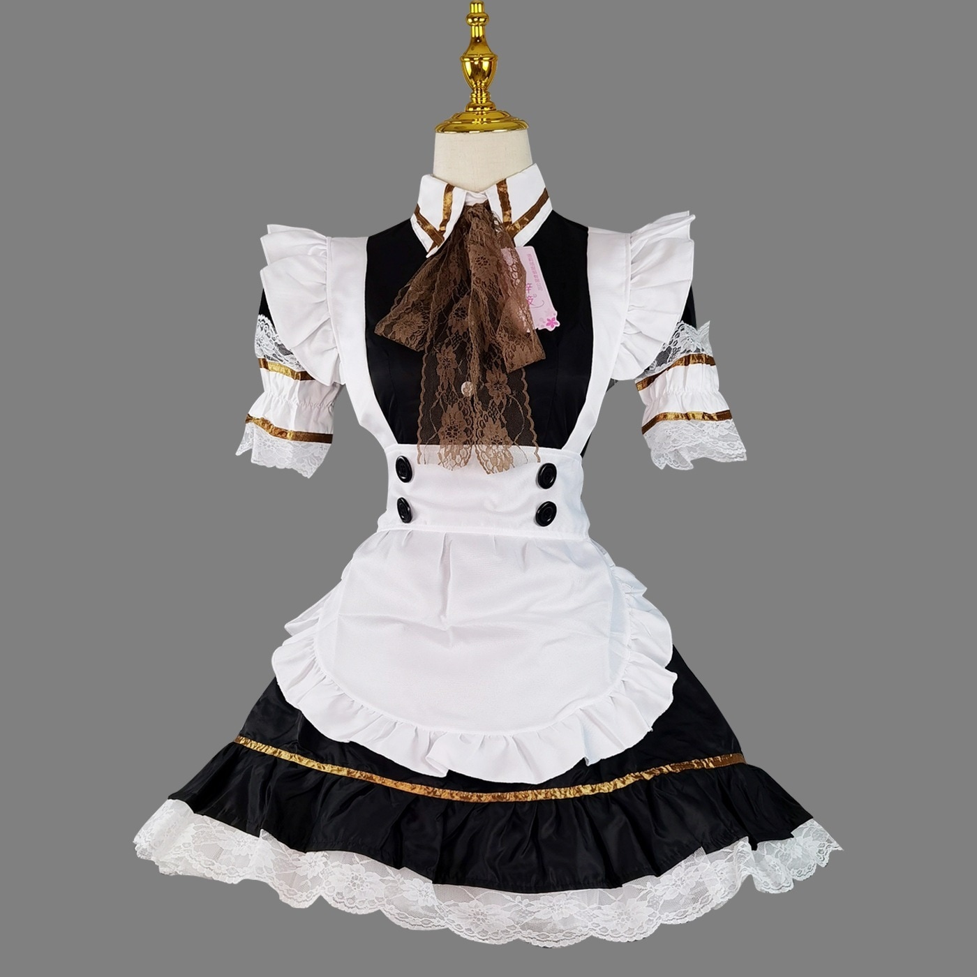 【2025新作】にゃんこく白黒メイド服女装ローリーメイド可爱いlolitaワンピース大きいサイズ 4,820円