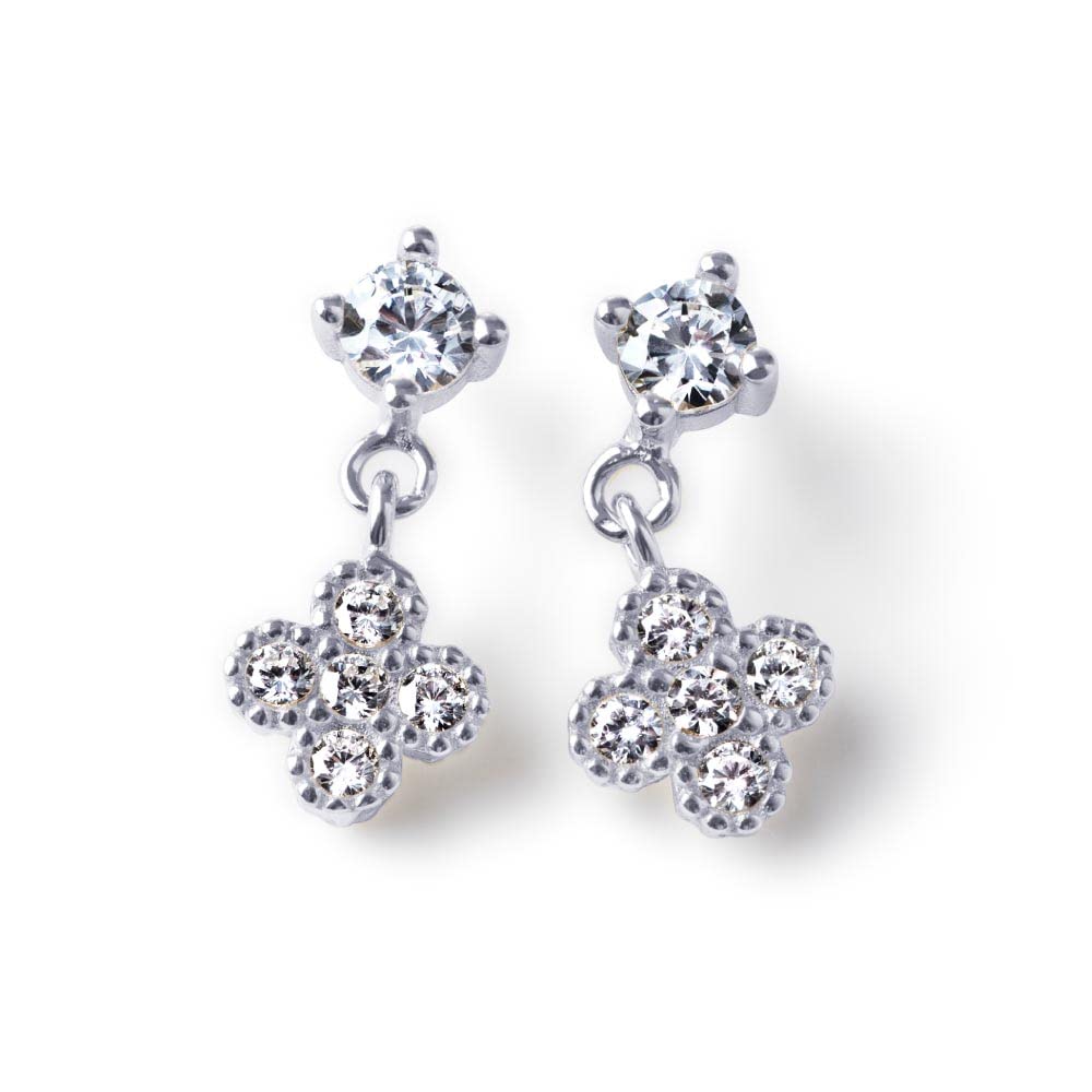 Gift from New York ピアス レディース プラチナ K18 イエローゴールド 加工 クローバー 花 金属アレルギー対応 ブランド