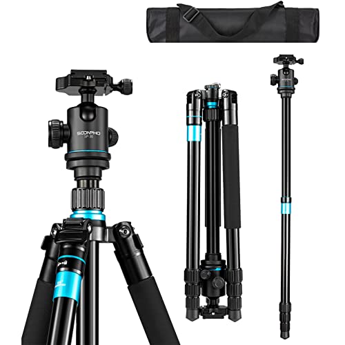 soonpho sp30 カメラ アルミ製 三脚 一眼レフ 四段 トラベル一脚可変式 3Way雲台