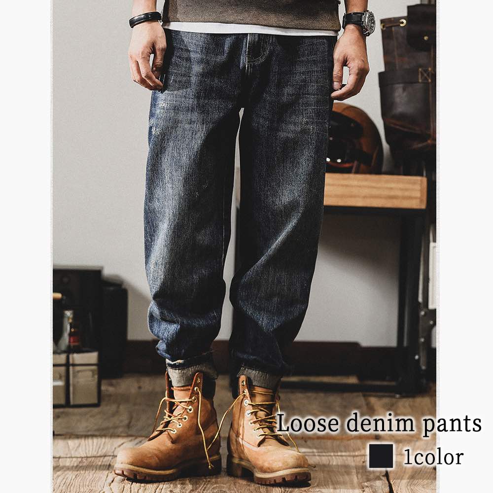 ジーンズ メンズ ルーズデニムパンツ オーバー スキニーデニム かっこいい ジョガー テーパード 黒 デニムパンツ おすすめ あったか ブランド ジーパン 防風 スキニー ストレッチ ストレート パン