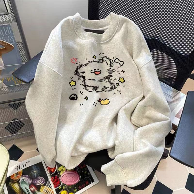 パーカー モデル ラウンドネックセーター パデッドトップス