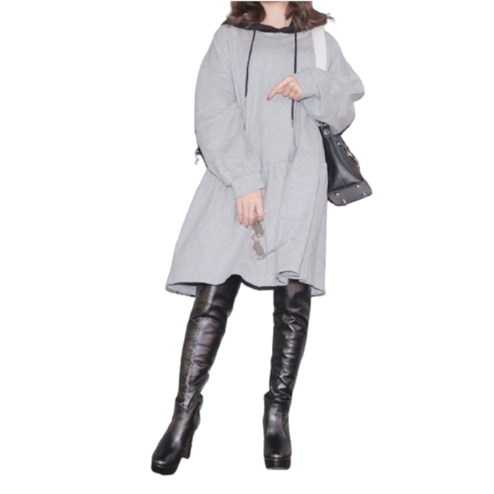 Bi-Color Hoodie Onepiece A,D,G レディース