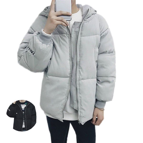 ダウンジャケット メンズ 中綿 ファー ショート フード 厚手 コート ファスナー 秋冬 防寒防風 10,238円