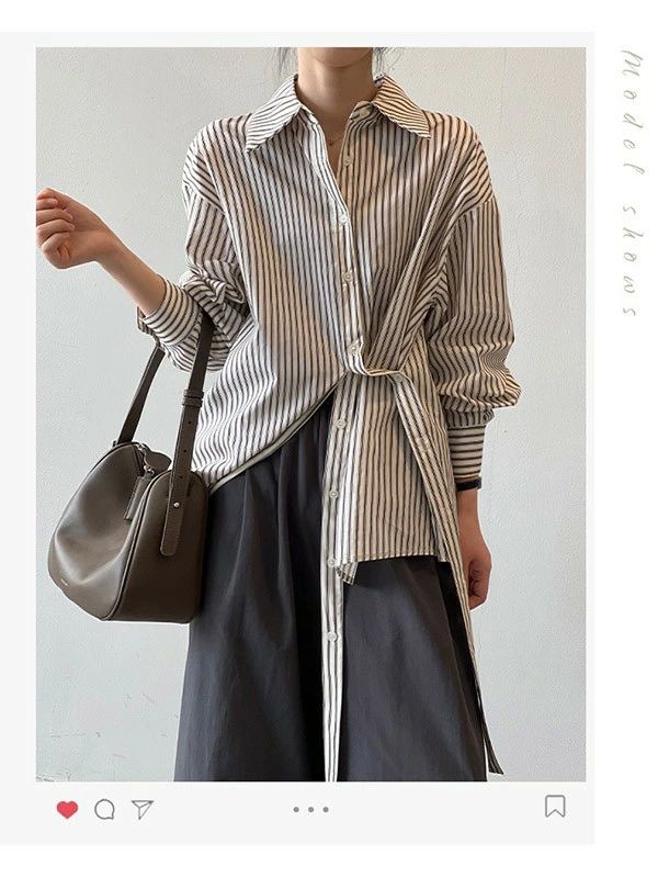 30代 20代 通勤 お洒落 可愛い 体型カバー ユニセックス ブラウス シンプル 無地 秋 春夏 長袖 シャツ