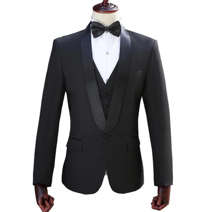 新入荷！タキシードスーツ メンズ 4点セット 結婚式 パーティ パーティー タキシード 演出 現代劇 演奏会 発表会 成人式 S M L XL 2XL 3XL 4XL ジャケット/ズボン/蝶ネクタイ/