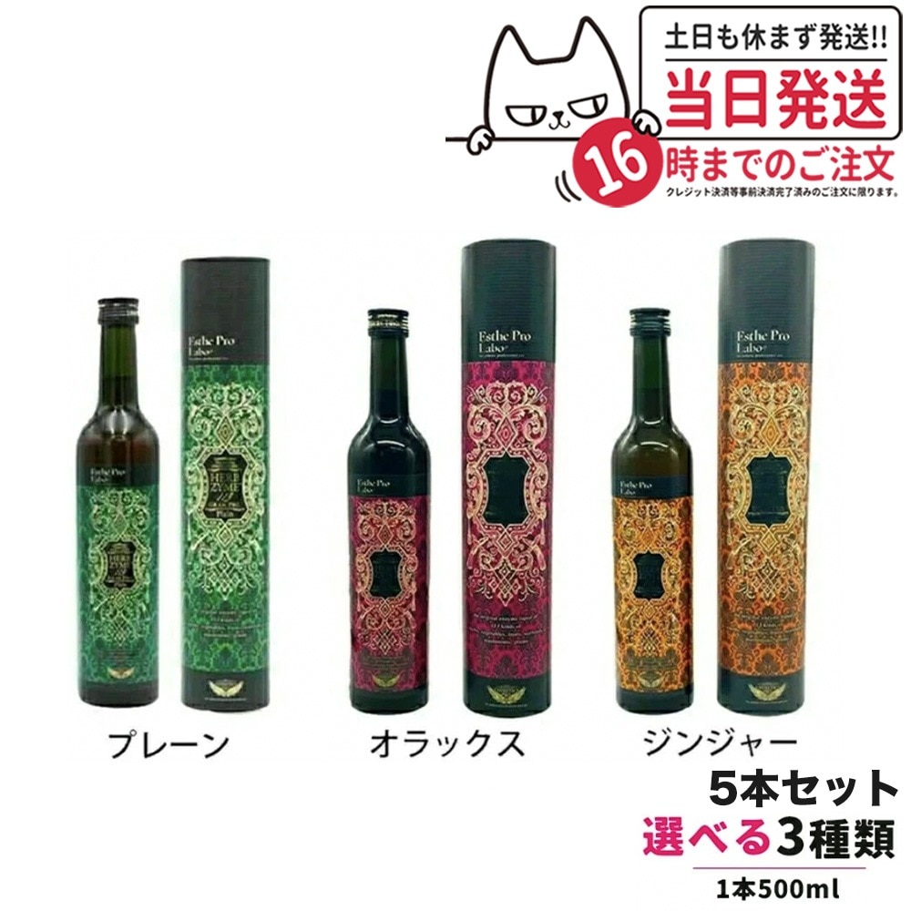 【5個セット 賞味期限2025 国内正規品】 エステプロラボ ハーブザイム 113 グランプロ 500ml Esthe Pro Labo プレーン ジンジャー オラックス