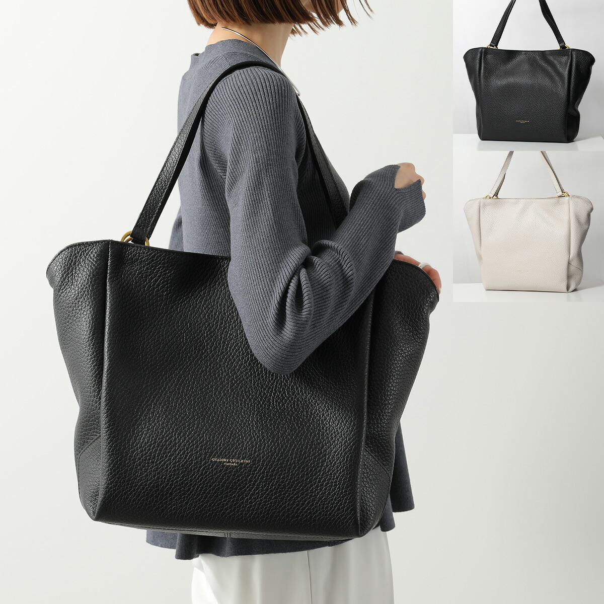 GIANNI CHIARINI ジャンニキアリーニ トートバッグ CECILE セシル BS 11792 TKL レディース レザー 鞄 カラー2色