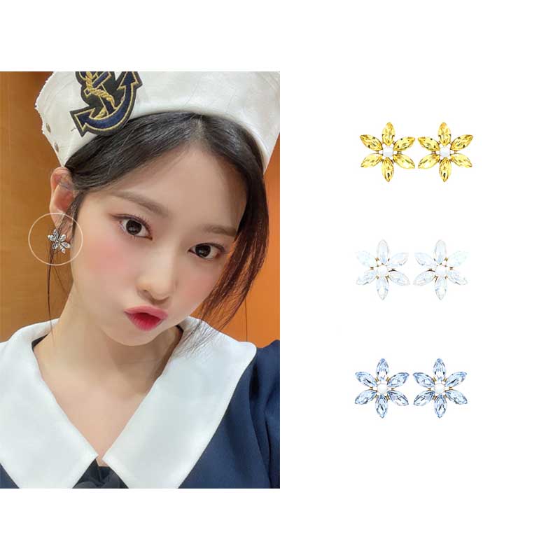 [OH MY GIRL キムミンジュ着用]sunlight flowerイヤリング/韓国人気/韓国ファッション/芸能人着用/SNSで人気/韓国人気アクセサリー