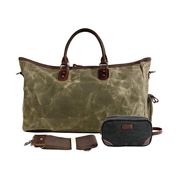 IBLUE Travel Duffel Bags For Men Women Waterproof Canvas Outdoor Sport Handbag With Wet Pocket Shoul