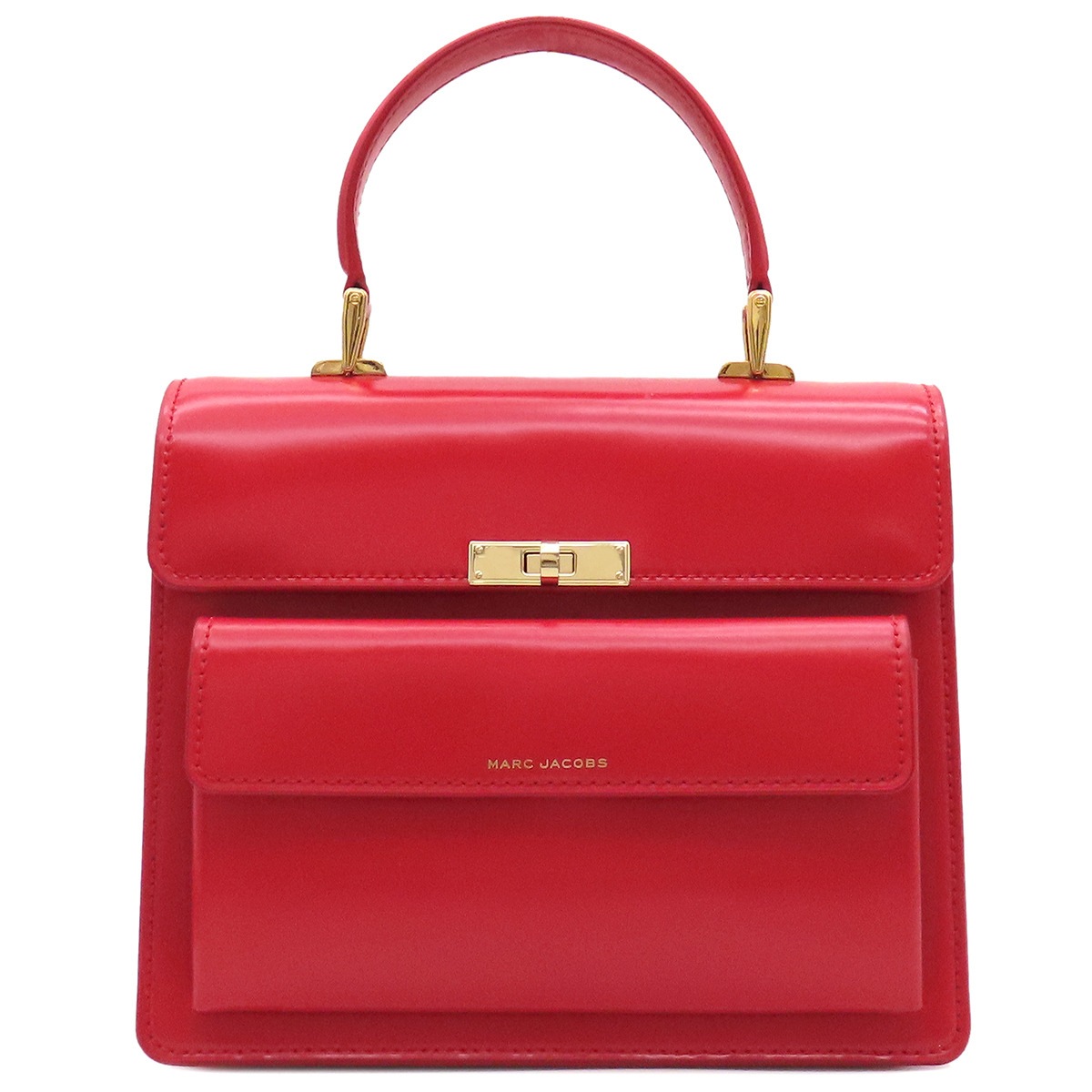 マークジェイコブス MARC JACOBS 2WAYバッグ ザ アップタウン レザー トゥル―レッド ゴールド金具 赤 【保存袋】【中古】