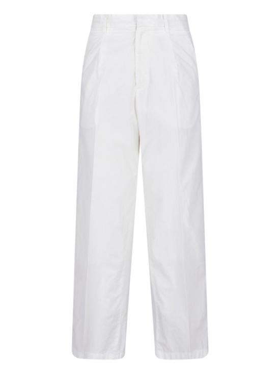 AURALEE Men Straight Pants A26SP03SW WHITE White