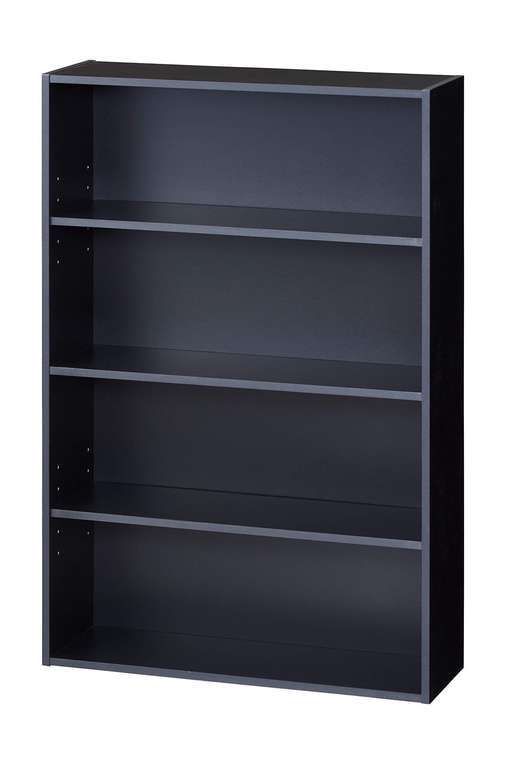 【BLKP】 パール金属 本棚 4段 限定 ブラック 幅60 × 奥行20 × 高さ89cm 可動棚 2枚付き マンガ 文庫本 収納 ラック BLKP 黒 N-7575