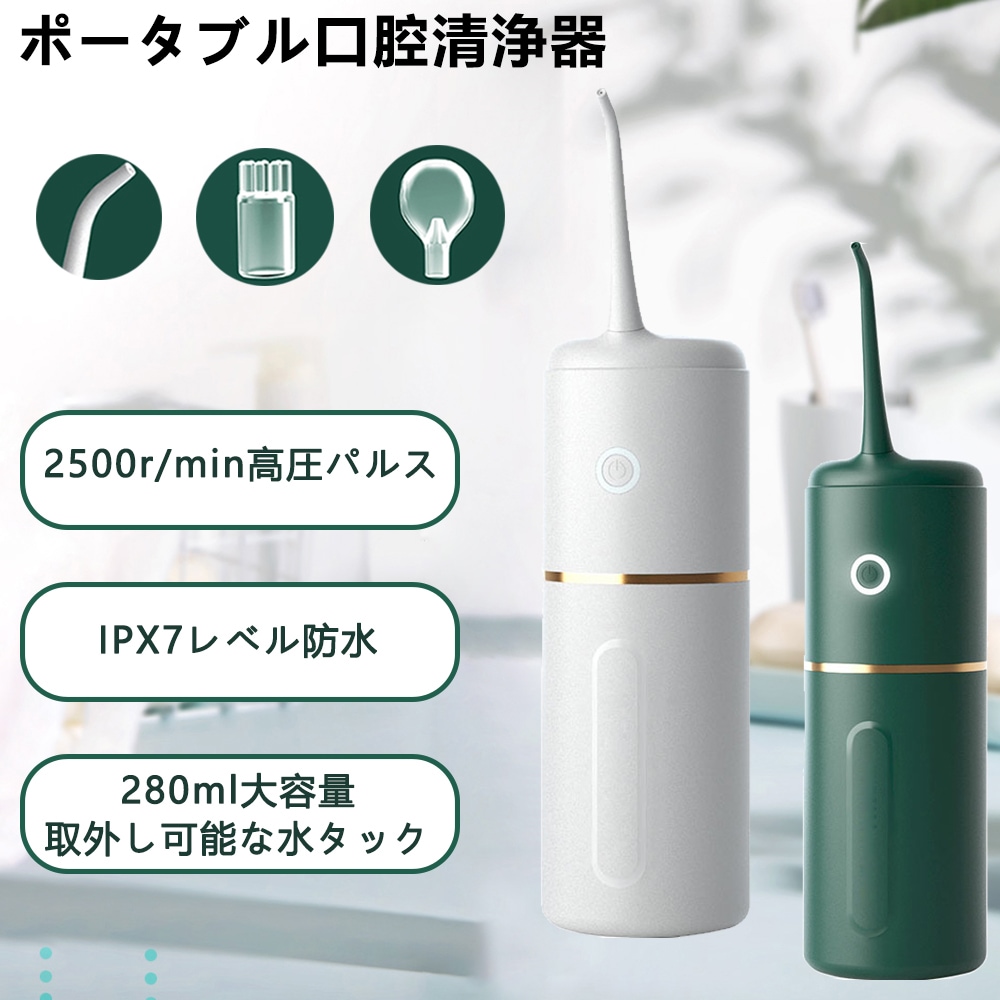 口腔洗浄器 電動ジェットウォッシャー 口腔洗浄機 ジェットウォッシャー 電動歯ブラシ 歯クリーナー 歯用ツール 防水 歯茎ケアー 歯間 歯垢洗浄 口腔ケア 口臭防止 歯周病予防 携帯型 充電式