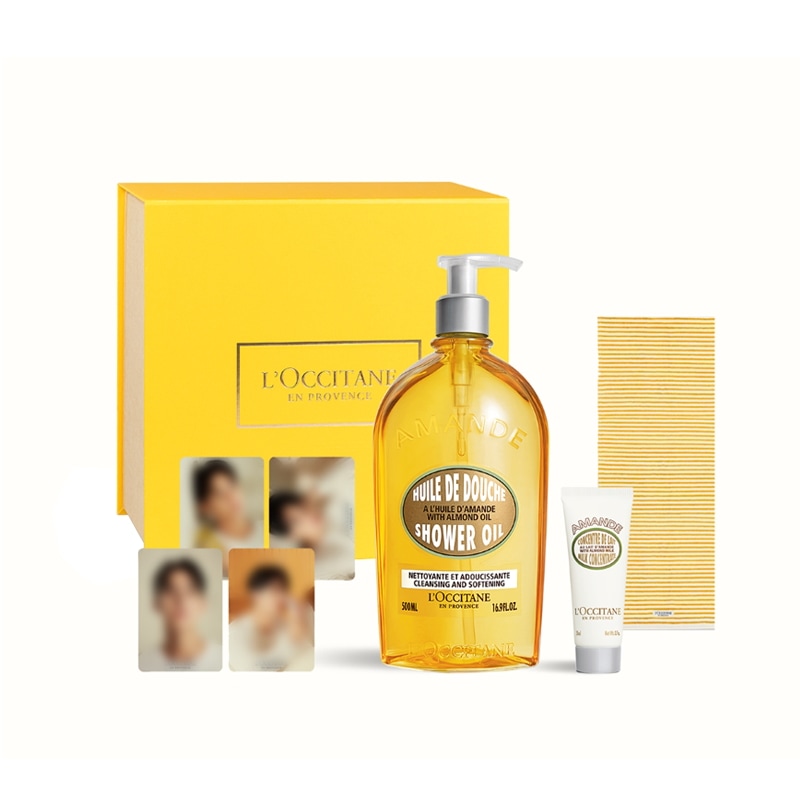 ［ギフト］ アーモンドシャワーオイル500ml セット ( + ミンギュグリーティングフォト4種贈呈 )