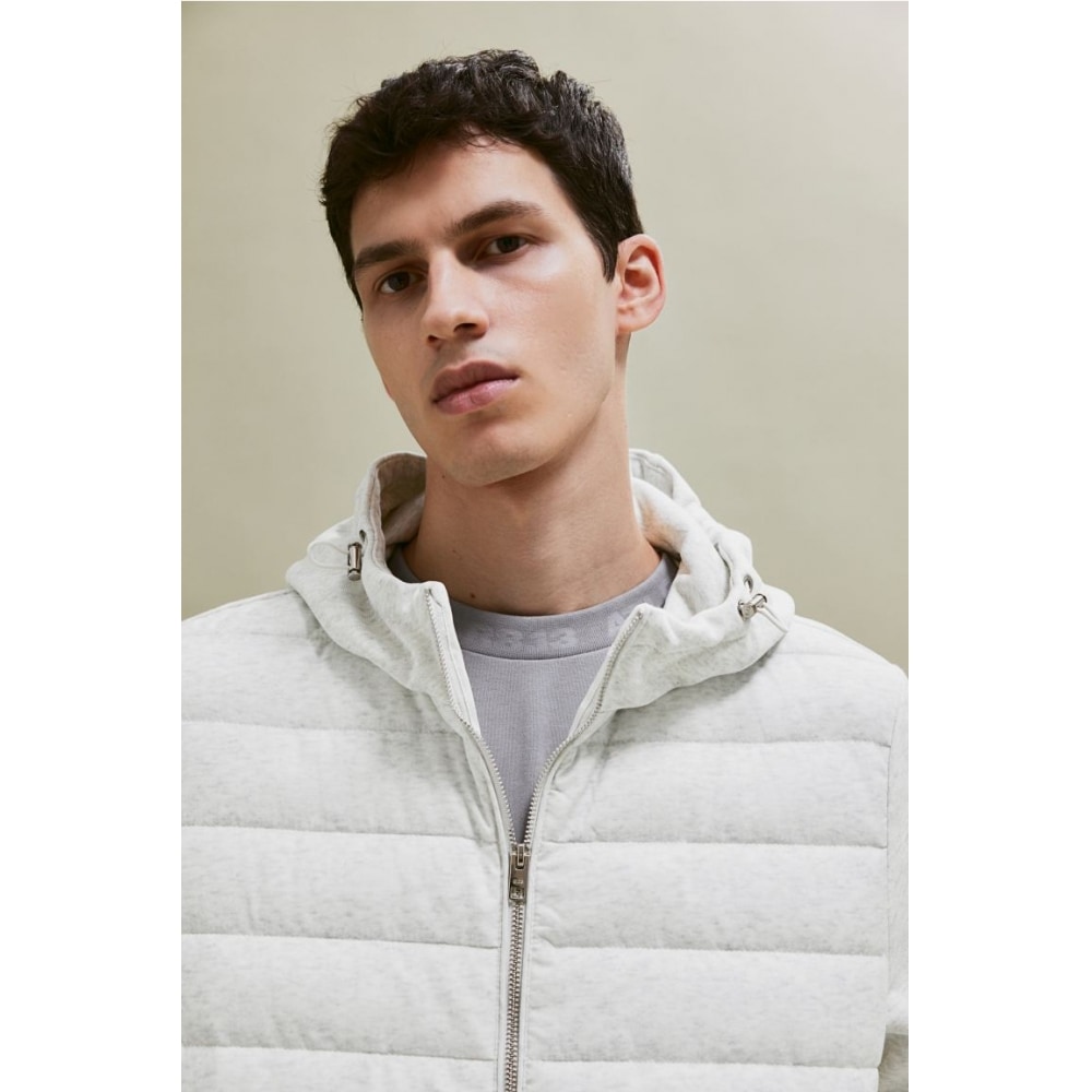 H&M レギュラーフィットハイブリッドジャケットライトグレー 9,892円