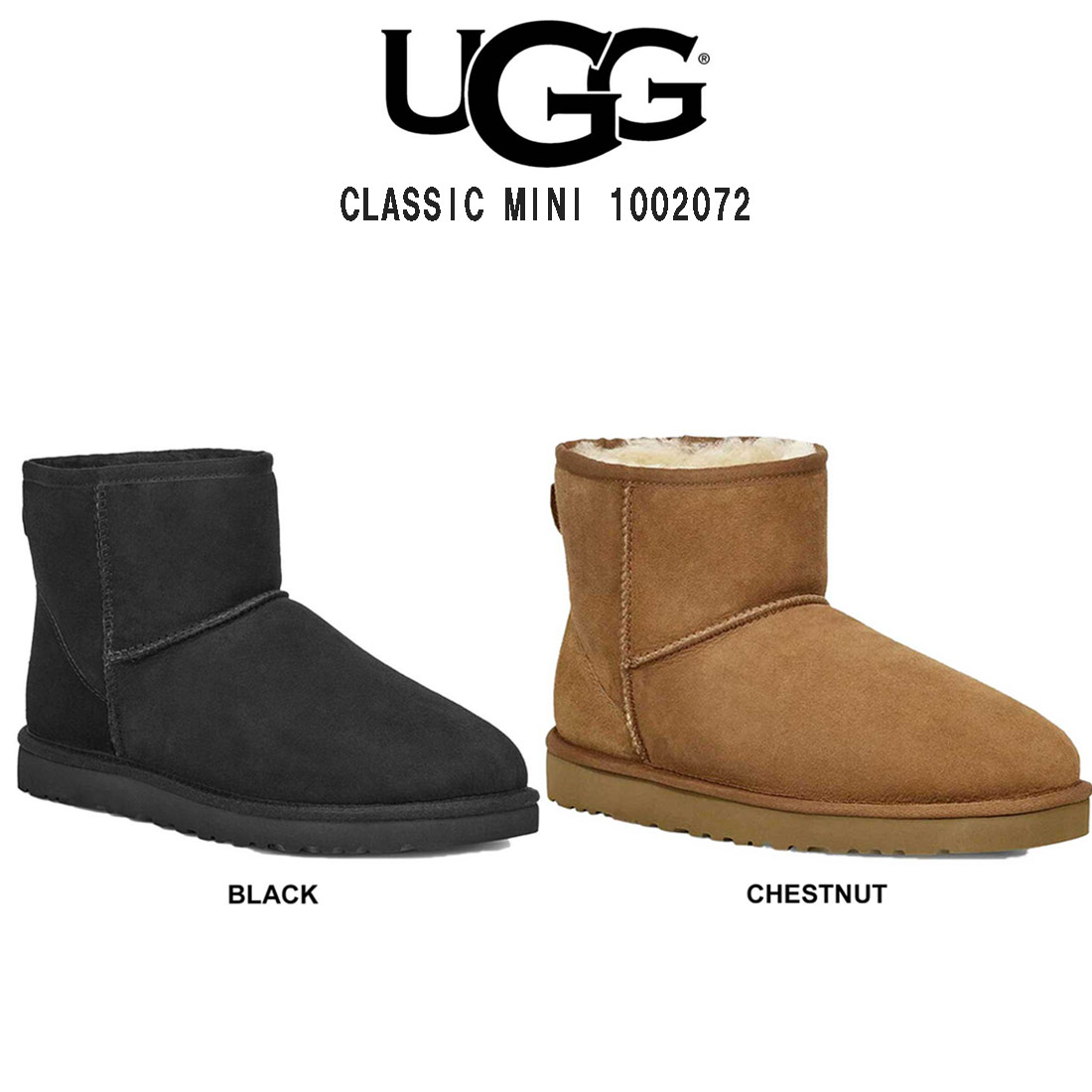 UGG ムートン ブーツ ショート シープスキン 定番 オシャレ カジュアル ブラック ブラウン クラシックミニ メンズ 男性用 M CLASSIC MINI 1002072
