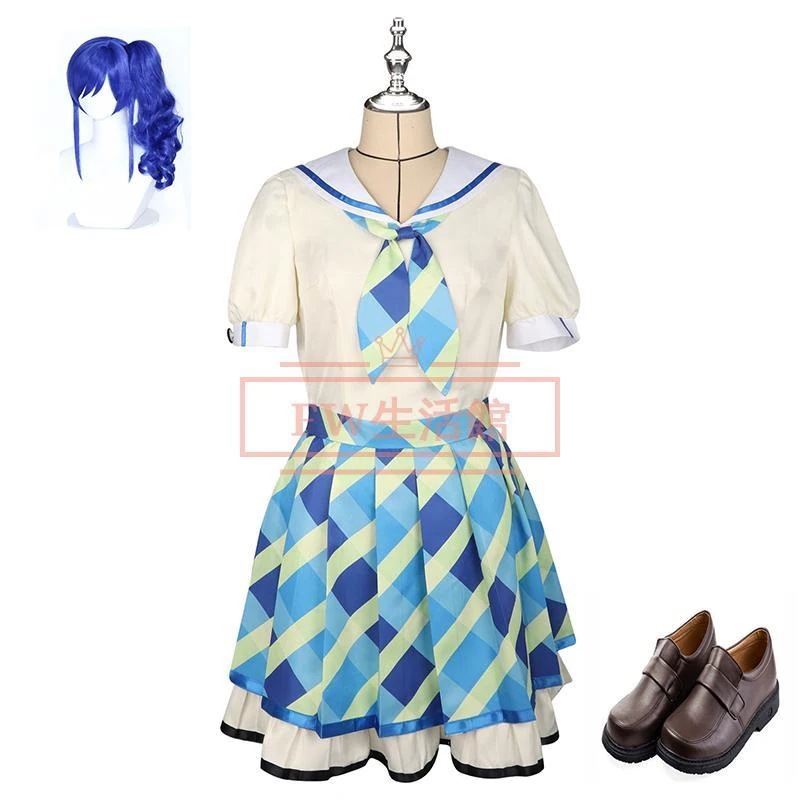 アイカツ！アイドルカツドウ！霧矢あおい コスプレ衣装 ウィッグ 演出服 アニメ ゲーム ハロウィン cos 変装メガ割カラコンサンダル f Yt ハニーズ