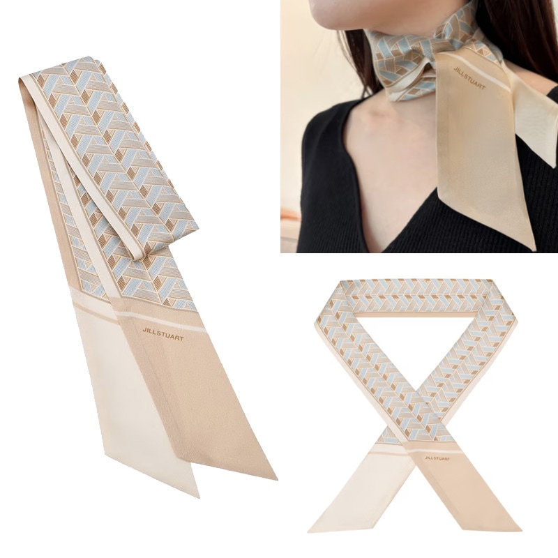 [ROSELLA] IVORYアイボリーロゼラ柄ロングシルクスカーフ / SILK100% / JASC4F315I2 6,802円