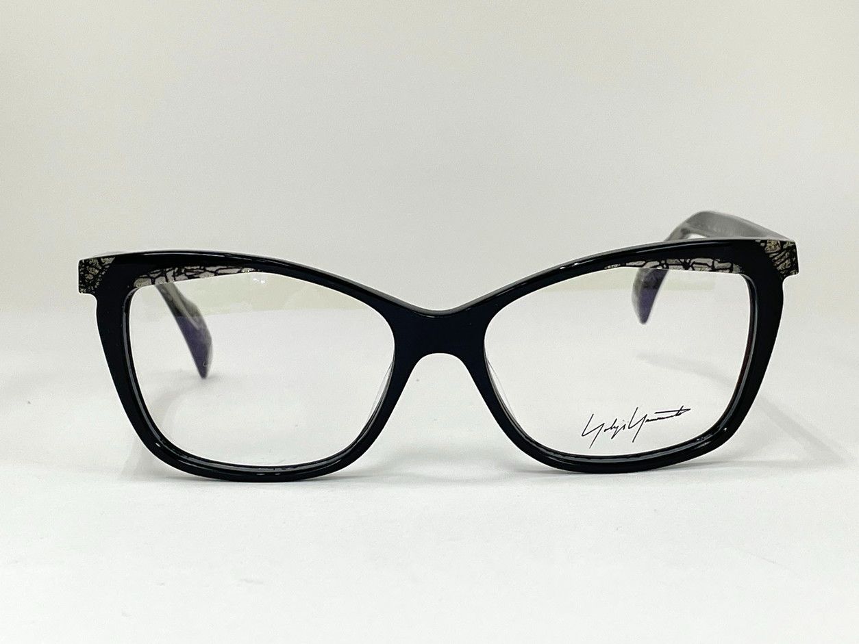 ヨウジヤマモト Yohji Yamamoto メガネフレーム YY1033 5416 145 079/ブラック ラメ レース柄フレーム 2512LS134