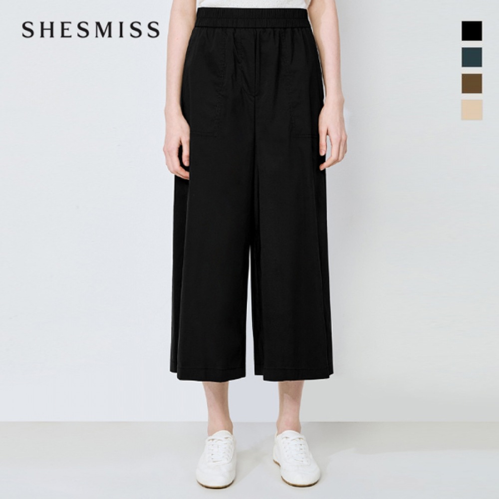 (Shes Miss) バンディングクロップドキュロットパンツ_swwslo22550