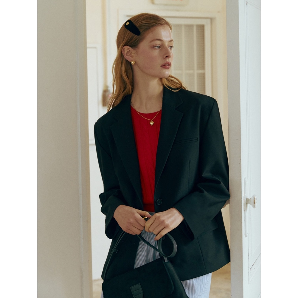 ROLAROLA ウール TR シングル ジャケット ブラック 20,406円