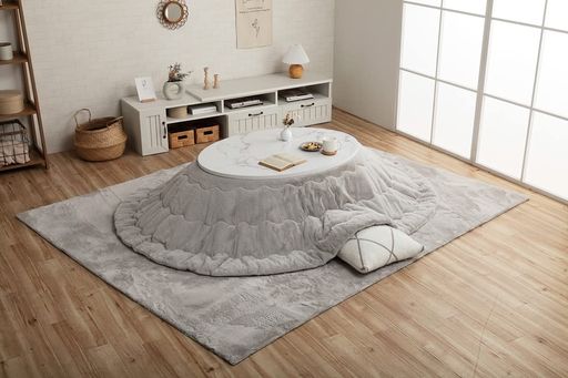 [IKEHIKO CORPORATION] こたつ掛けふとん 4550317203787 パールグレー 約185×225CM楕円形