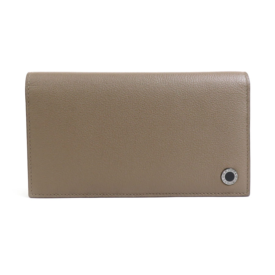 ブルガリ BVLGARI 二つ折り長財布 レザー カーキブラウン×ターコイズブルー メンズ h30490k 22,052円