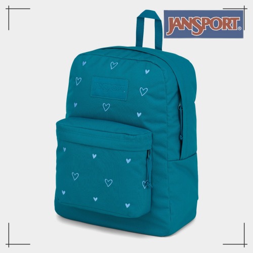 JANSPORT公式 リュック スーパーブレイクプラス PARTY HEARTS GREEN