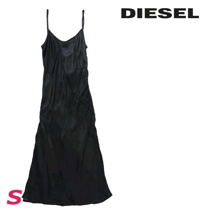 マキシキャミソールワンピース レディース D-GAIA シルク混 シアー素材切替 die-l-t-e8-p4a